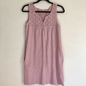 J. Crew Pink Eyelet Dress with Pockets